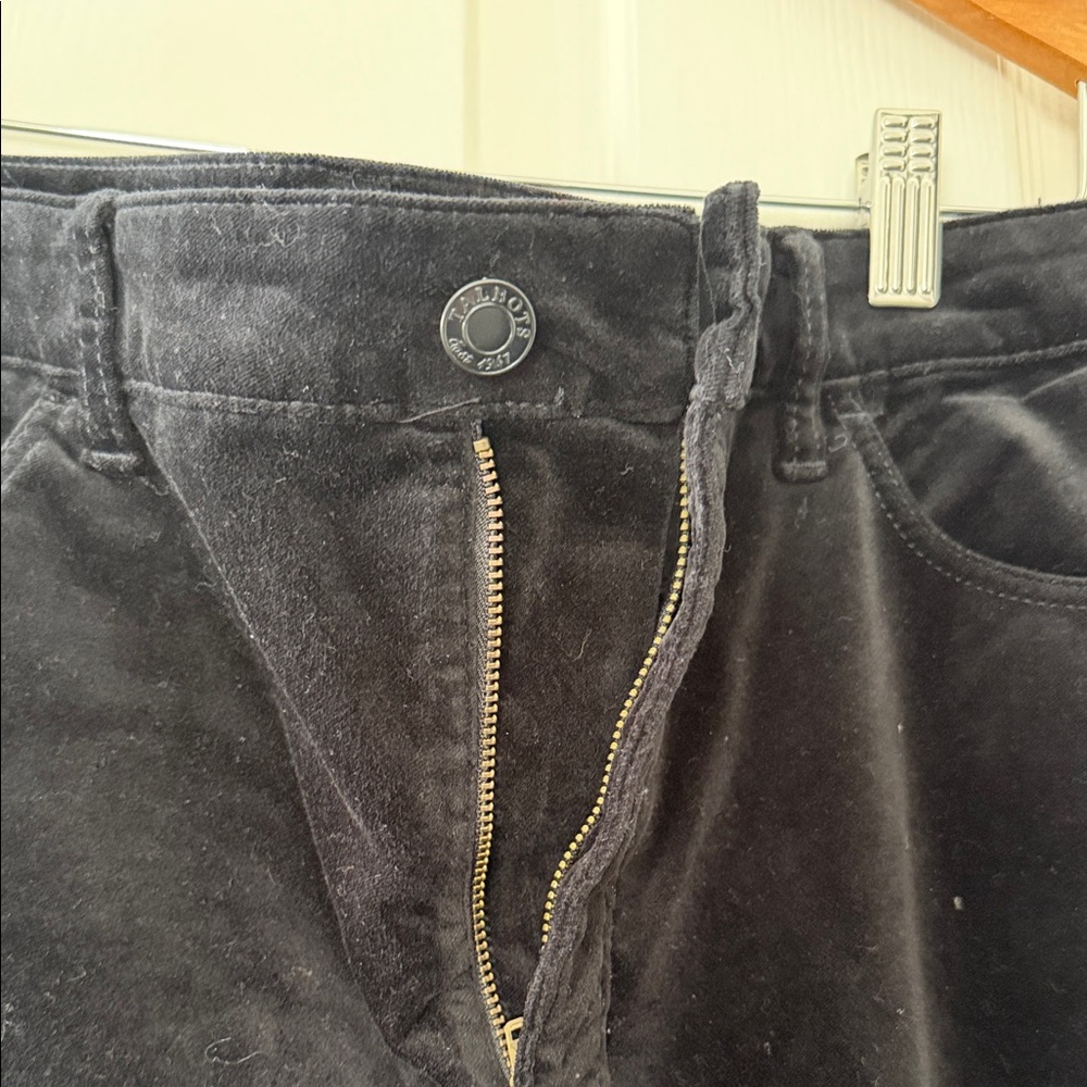Talbots Classic velveteen Black Straight Leg Pants - Picture 3 of 4